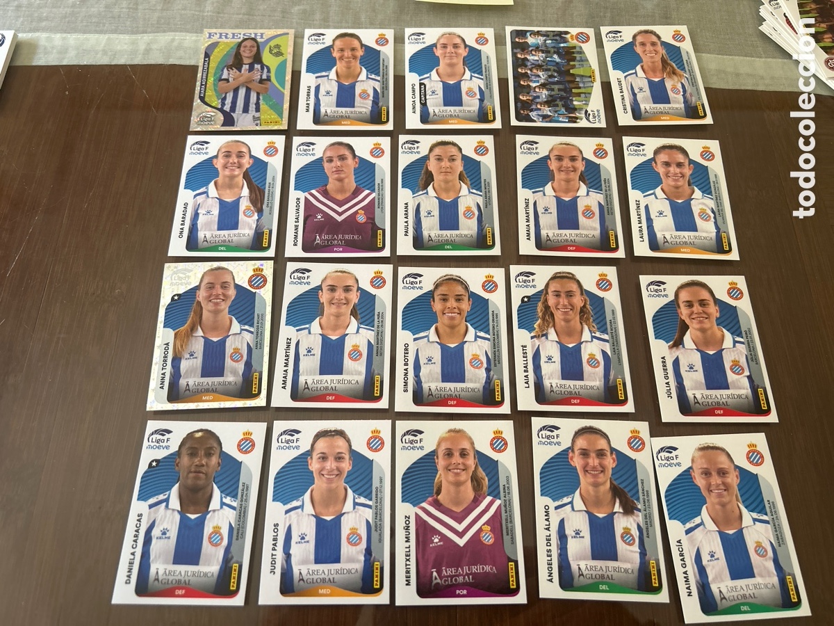 Cartes &agrave; collectionner de Football: 20 cromos Club Espa&ntilde;ol Liga Femenina 25/26 nuevos