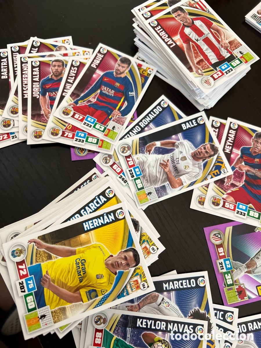 Cromos de F&uacute;tbol: Lote 180 cartas Adrenalyn 2015-2016