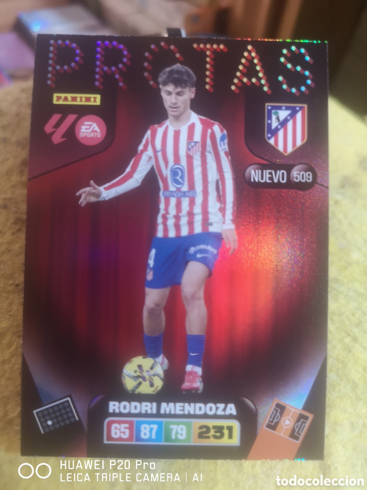 Cromos de F&uacute;tbol: ADRENALYN 2025 2026 RODRI MENDOZA NUEVO PROTAS 509 - ATLETICO DE MADRID