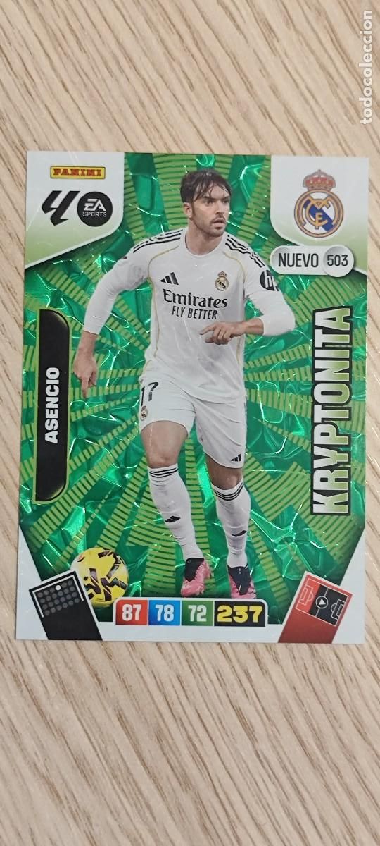 Cromos de F&uacute;tbol: ADRENALYN XL LA LIGA 25/26 CARD KRYPTONITA ASENCIO REAL MADRID # 503 PANINI
