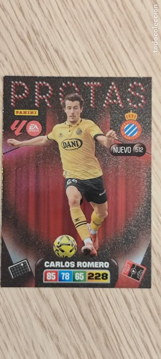 Cromos de F&uacute;tbol: ADRENALYN XL LA LIGA 25/26 CARD PROTAS CARLOS ROMERO ESPA&Ntilde;OL # 512 PANINI