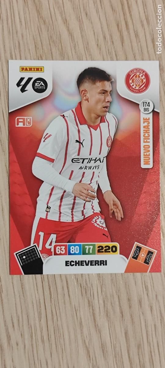 Cromos de F&uacute;tbol: ADRENALYN XL LA LIGA 25/26 CARD NUEVO FICHAJE ECHEVERRI GIRONA # 174BIS PANINI