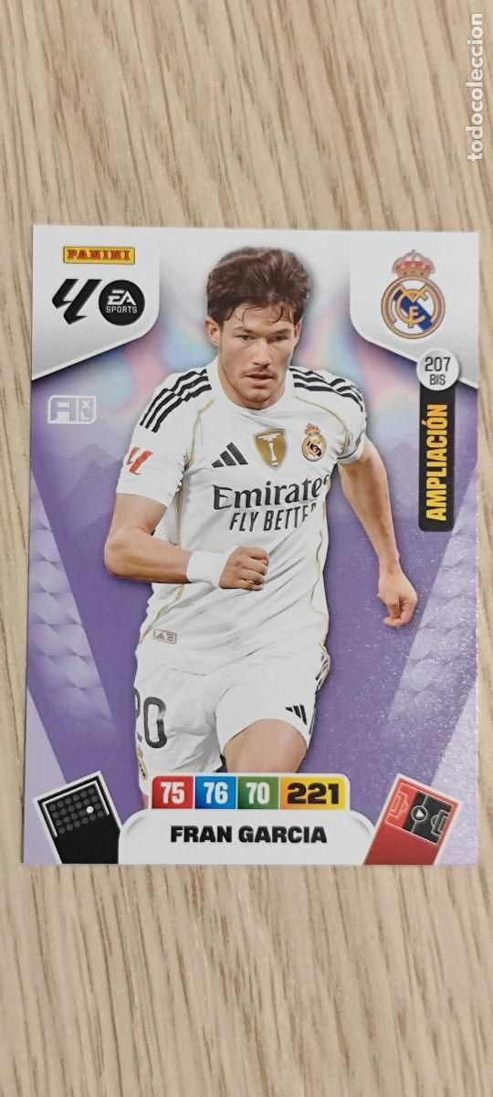 Cromos de F&uacute;tbol: ADRENALYN XL LA LIGA 25/26 CARD AMPLIACION FRAN GARCIA REAL MADRID # 207BIS PANINI