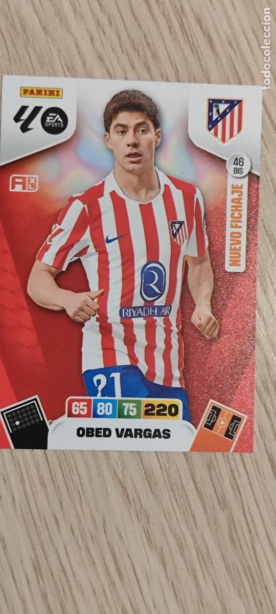 Cromos de Futebol: ADRENALYN XL LA LIGA 25/26 CARD NUEVO FICHAJE VARGAS AT MADRID # 46BIS PANINI