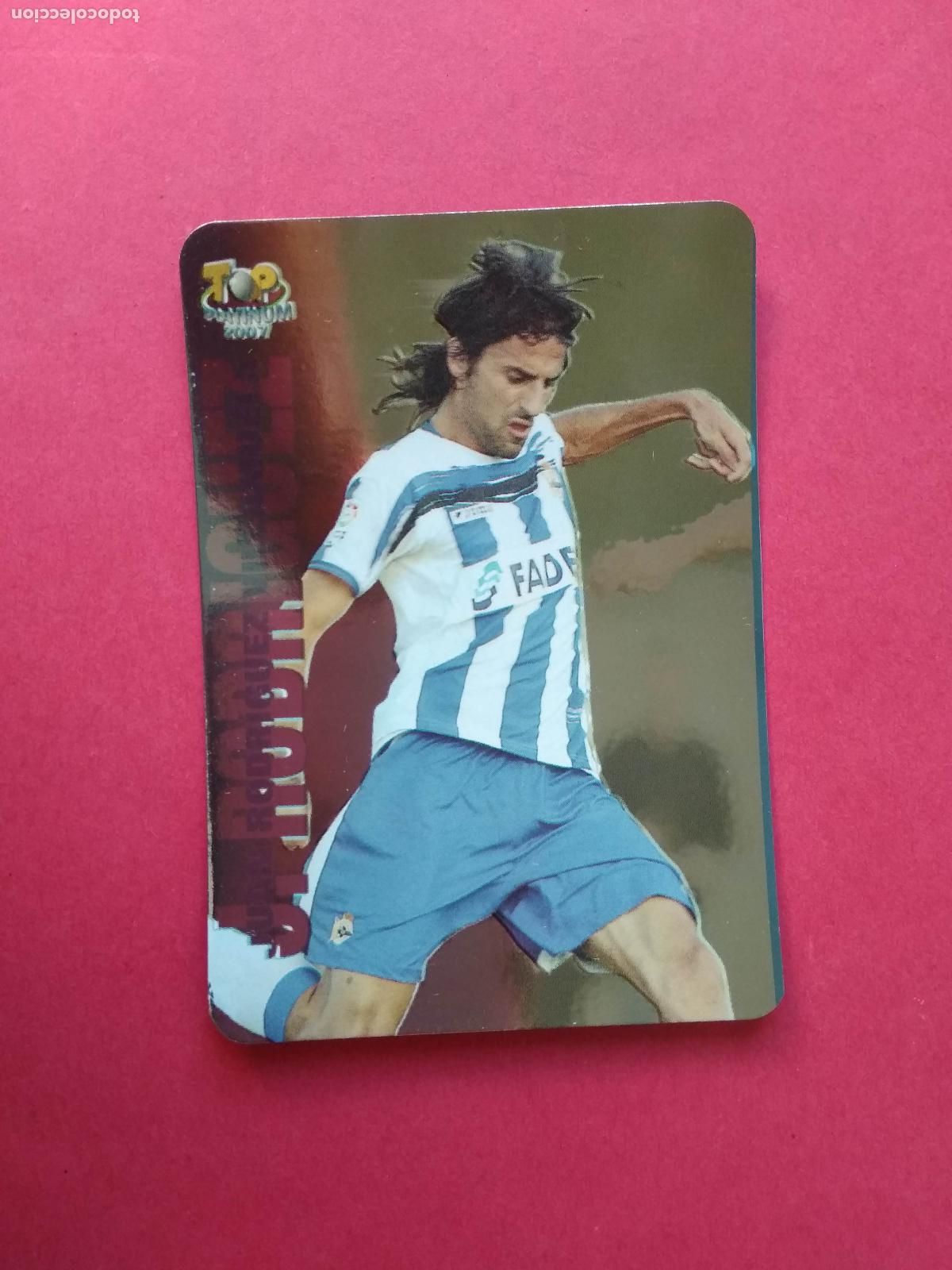 Cromos de F&uacute;tbol: FICHAS LIGA 06 07 MUNDICROMO MC TOP PLATINUM 2006 2007 BRILLO LISO N&ordm; 736 JUAN RODRIGUEZ DEPORTIVO