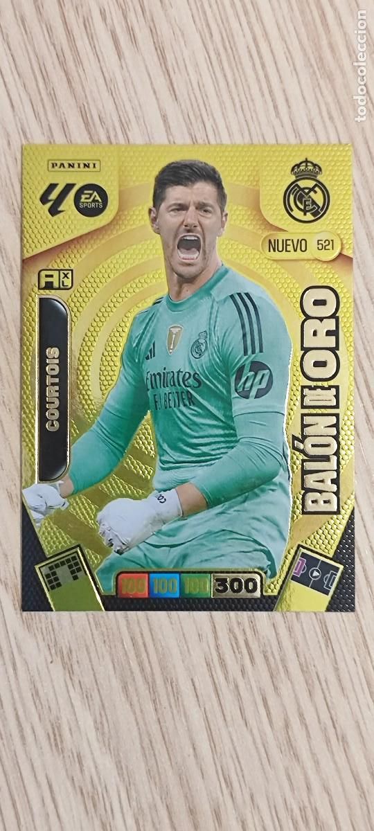 Cromos de F&uacute;tbol: ADRENALYN XL LA LIGA 25/26 CARD BALON DE ORO COURTOIS REAL MADRID # 521 PANINI
