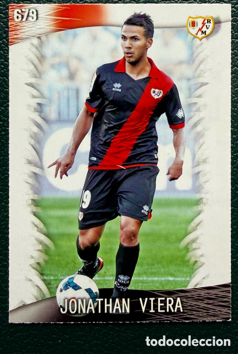 Cromos de F&uacute;tbol: 679 JONATHAN VIERA RAYO VALLECANO FICHAS ALBUM MUNDICROMO 2013 2014 13 14