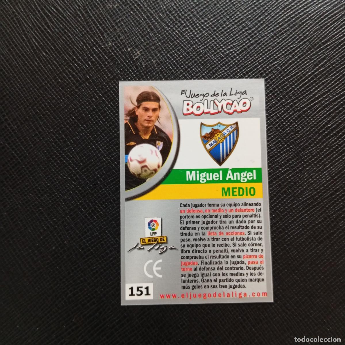 Cromos de F&uacute;tbol: 151 MIGUEL ANGEL MALAGA BOLLYCAO EL JUEGO DE LA LIGA 2004 2005 CROMO 04 05 - A35 PG370