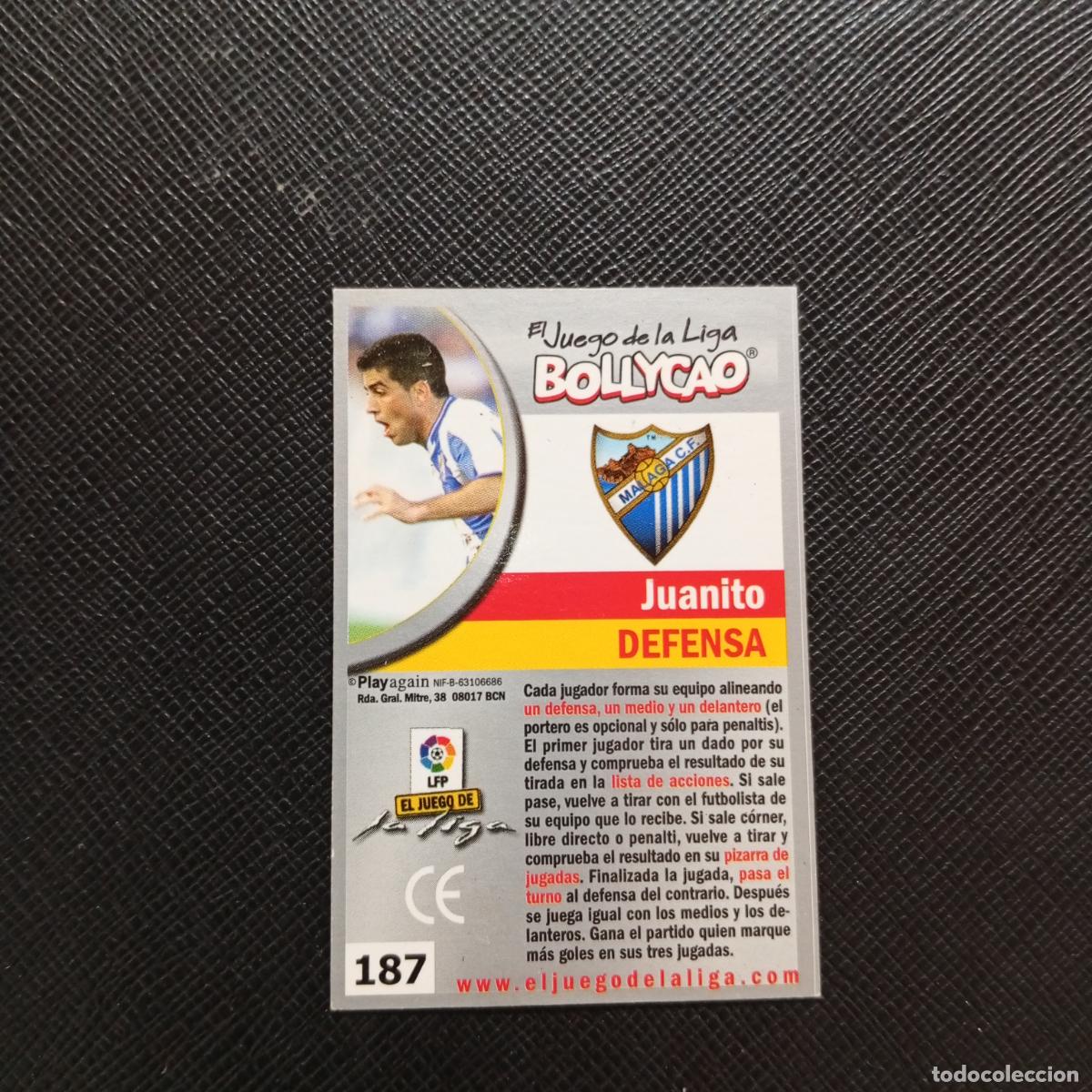 Cromos de F&uacute;tbol: 187 JUANITO MALAGA BOLLYCAO EL JUEGO DE LA LIGA 2004 2005 CROMO 04 05 - A35 PG370