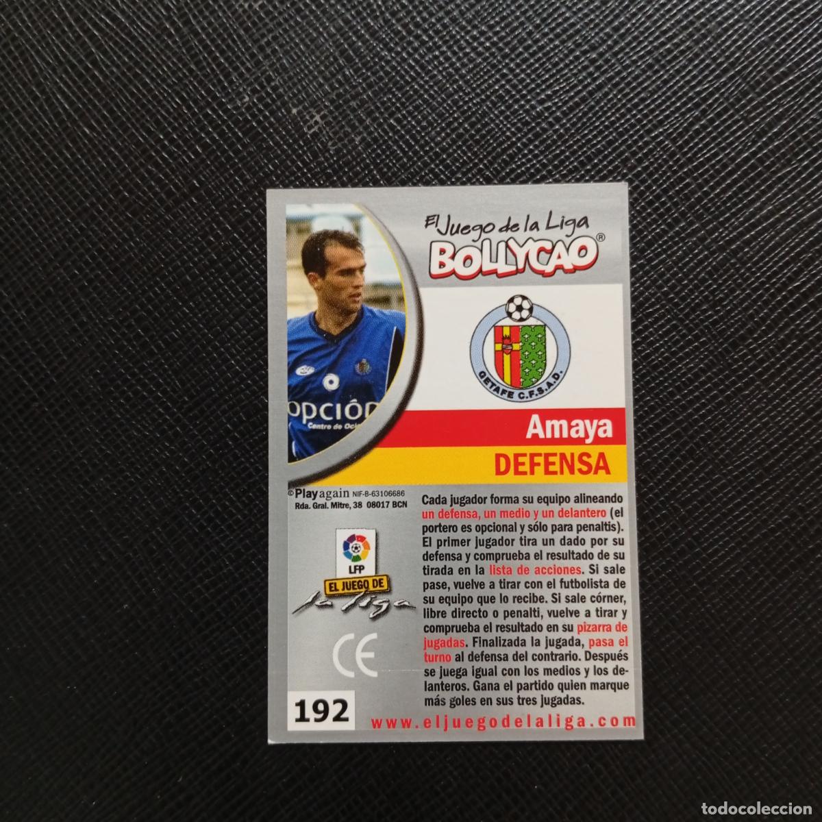 Football Stickers: 192 AMAYA GETAFE BOLLYCAO EL JUEGO DE LA LIGA 2004 2005 CROMO 04 05 - A35 PG397