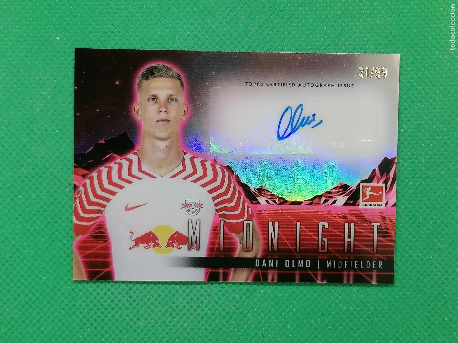 Football Stickers: DANI OLMO LEIPZIG /99 MIDNIGHT AUTO AUTOGRAFH FIRMA ⚽ TOPPS BUNDESLIGA 23 24 2023 2024 ⚽