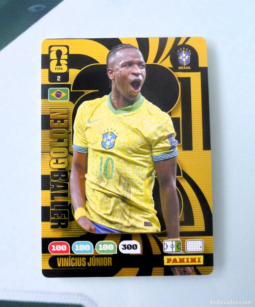 Cromos de F&uacute;tbol: 2 VINICIUS Golden Baller World Cup 2026 Adrenalyn XL Panini