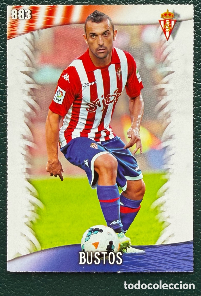 Cromos de F&uacute;tbol: 883 BUSTOS SPORTING DE GIJON FICHAS ALBUM MUNDICROMO 2013 2014 13 14