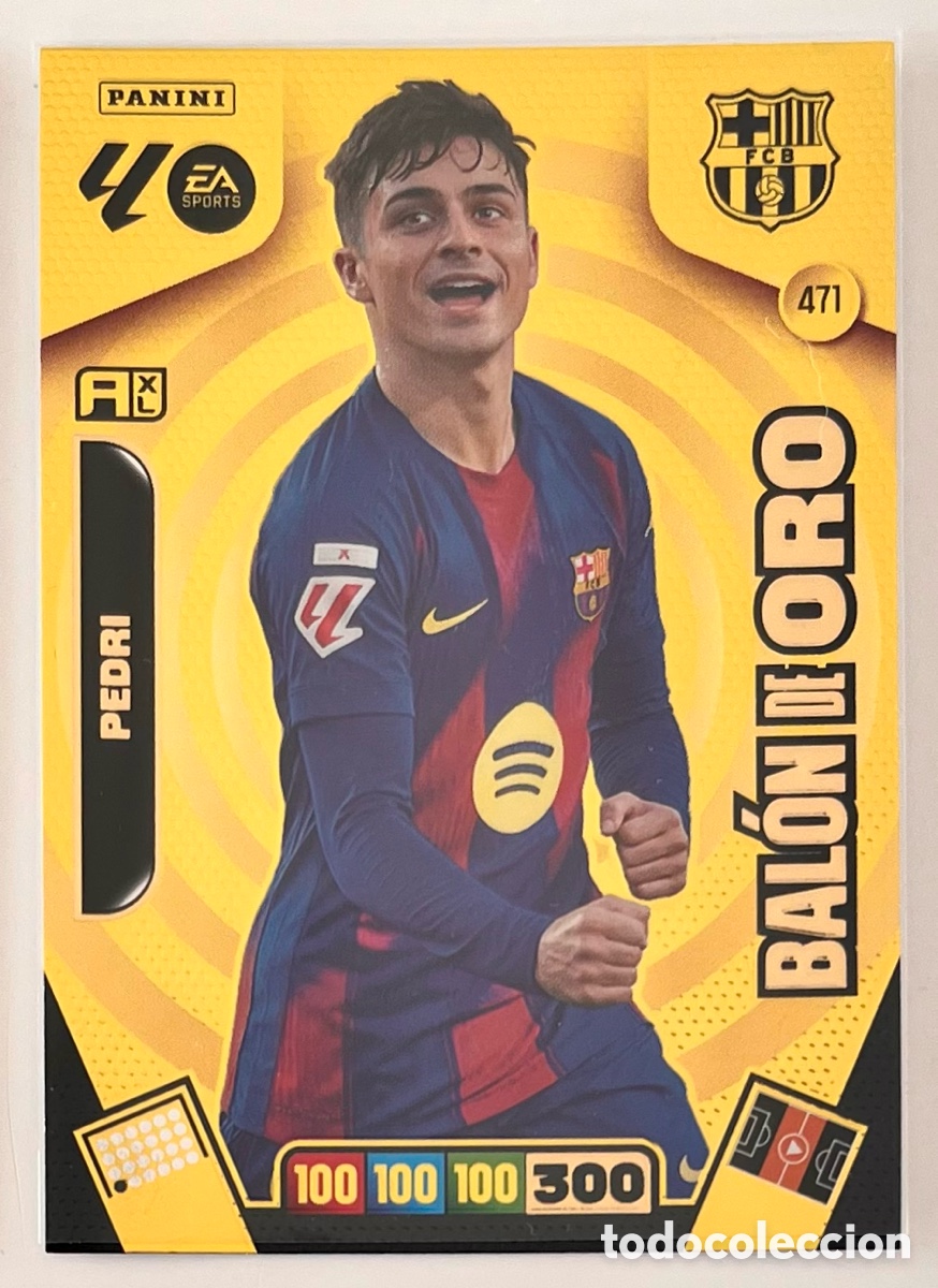 Cromos de F&uacute;tbol: 471 PEDRI BAL&Oacute;N DE ORO ADRENALYN 25 26 2025 2026 FC BARCELONA