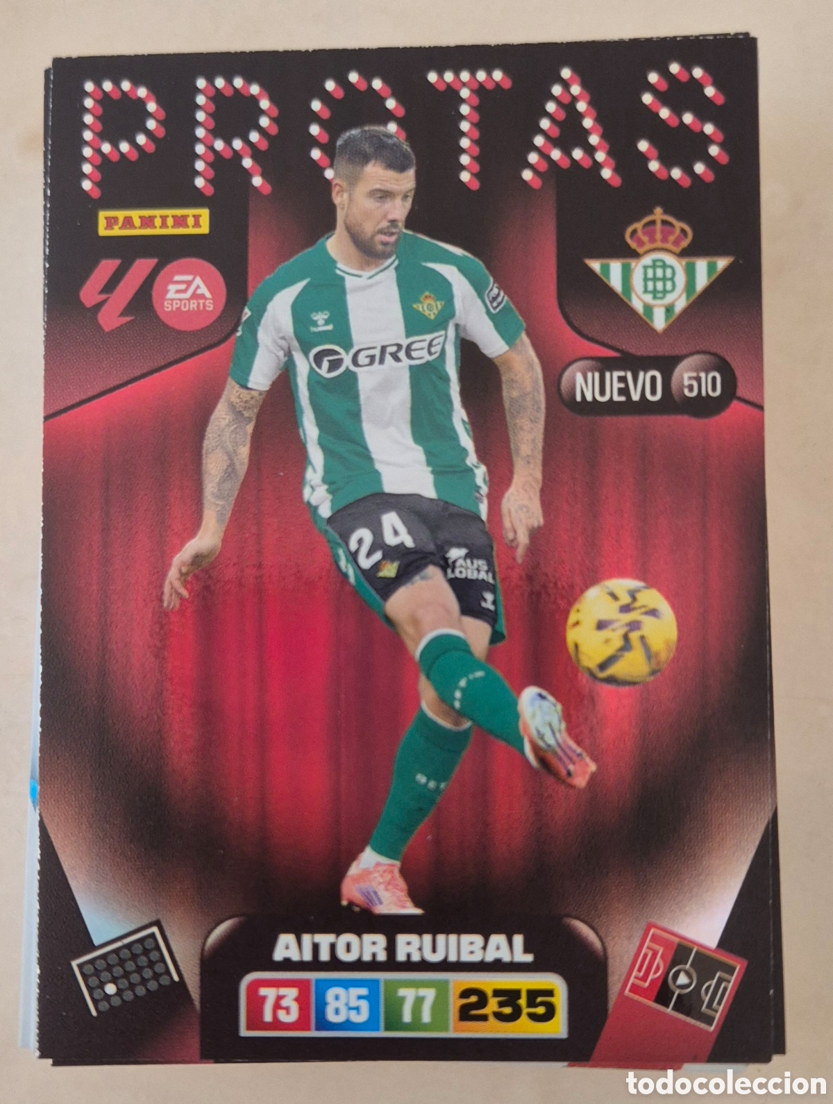 Cromos de F&uacute;tbol: 510 ruibal betis protas adrenalyn 2026