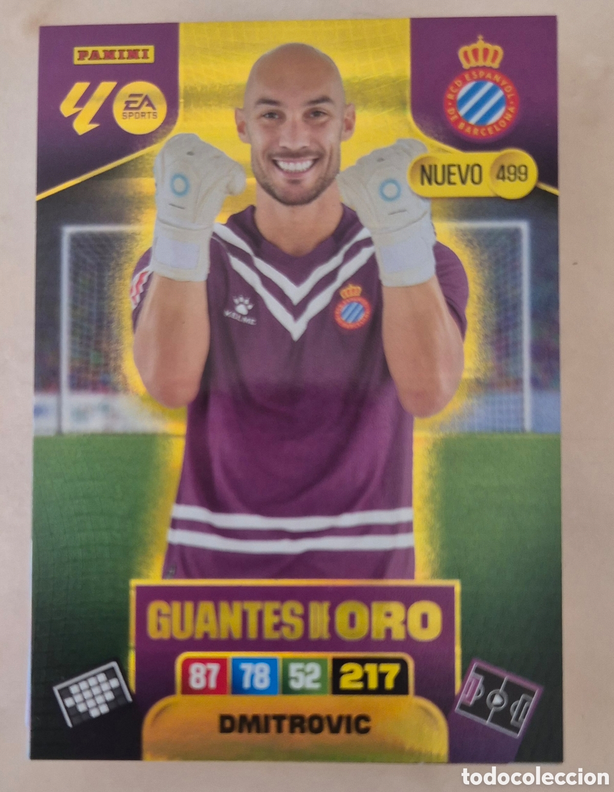 Cromos de F&uacute;tbol: 499 dimitrovic espa&ntilde;ol guantes de oro adrenalyn 2026