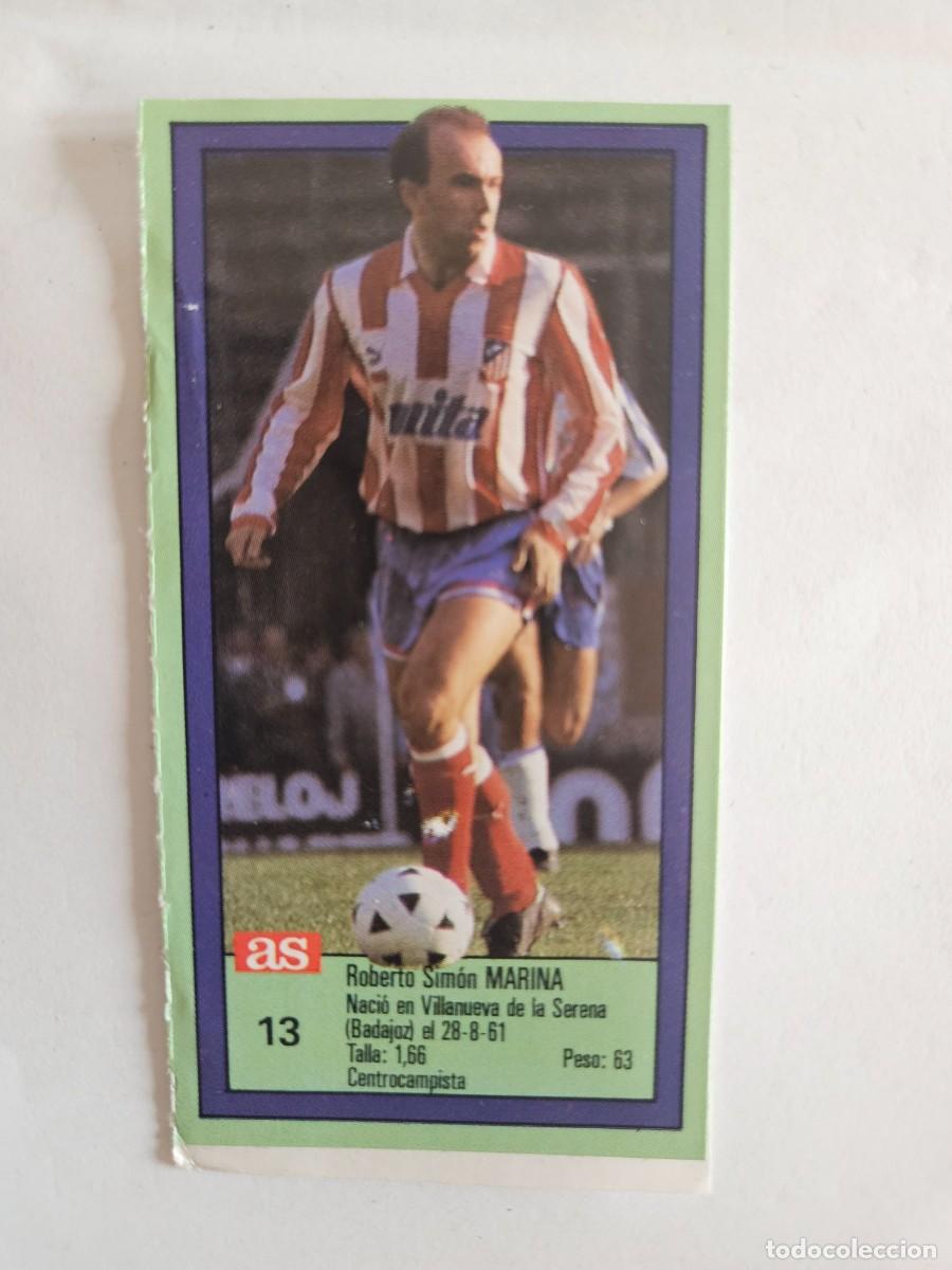 Fu&szlig;ball-Sticker: CROMO, FUTBOL, PEGATINA, AS N&ordm; 13, MARINA, TEMP. 89-90, COLECCION AS, CLUB ATLETICO DE MADRID