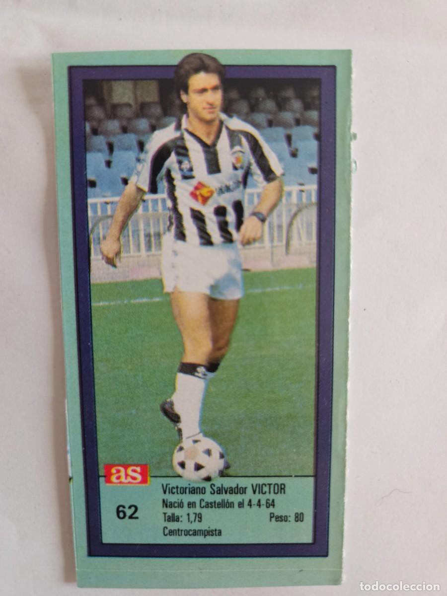 Fu&szlig;ball-Sticker: CROMO PEGATINA. F&Uacute;TBOL ASES LIGA FUTBOL 89 90 1989 1990. DIARIO AS 62 V&Iacute;CTOR CD CASTELL&Oacute;N