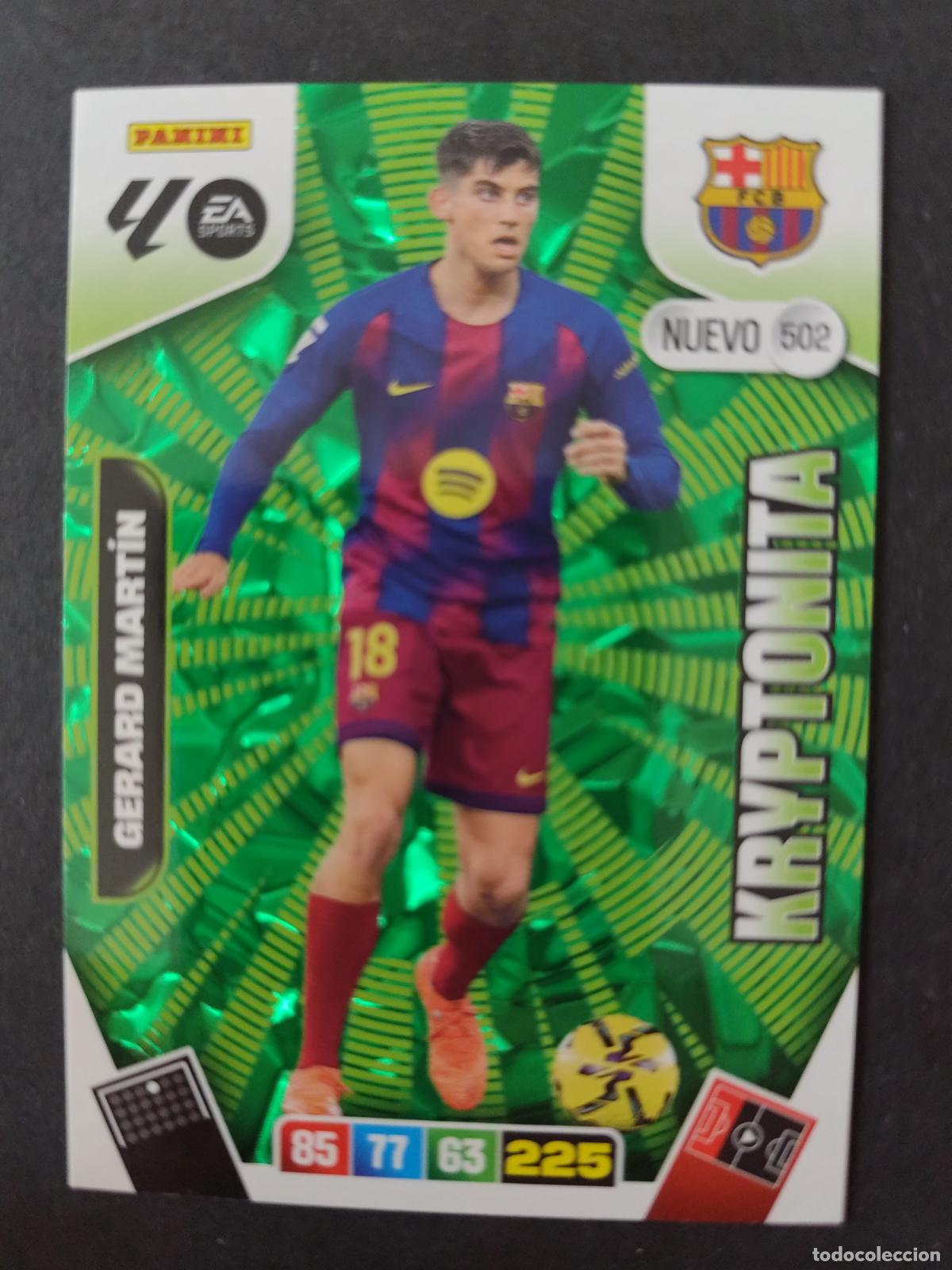 Cromos de F&uacute;tbol: 502 GERARD MART&Iacute;N BARCELONA BAR&Ccedil;A NUEVO KRYPTONITA ADRENALYN 2025 2026 25 26 PEDIDO M&Iacute;NIMO 2&euro;
