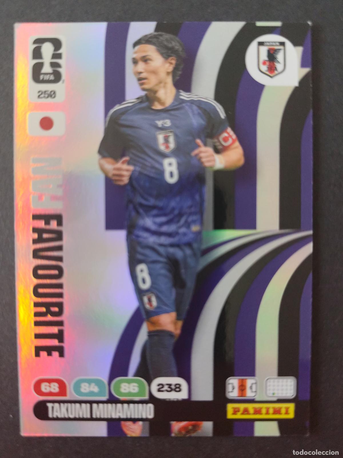 Cromos de F&uacute;tbol: 250 TAKUMI MINAMINO FAN FAVOURITE JAP&Oacute;N ADRENALYN MUNDIAL FIFA WORLD CUP 2026 PANINI