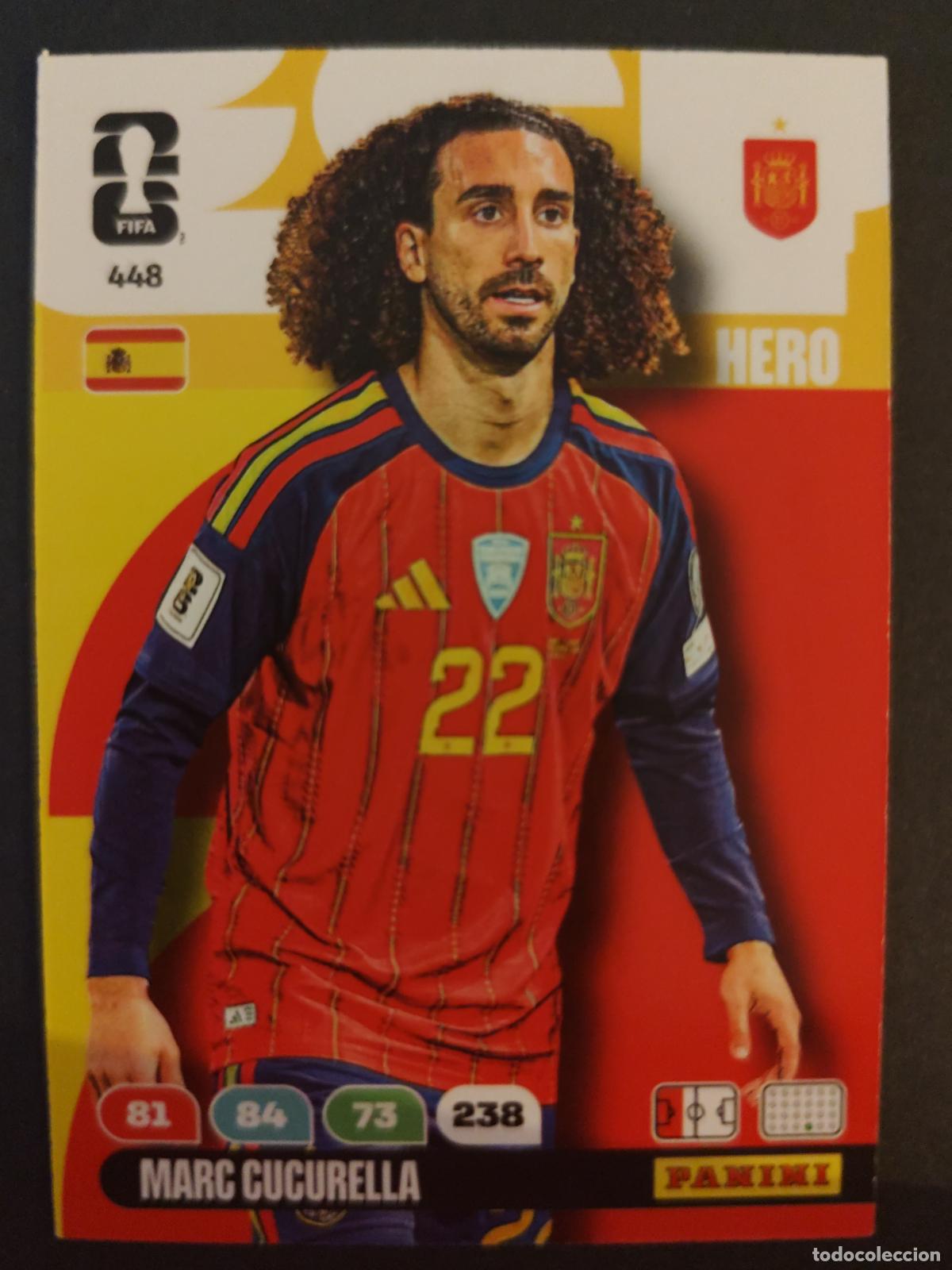 Fu&szlig;ball-Sticker: 448 MARC CUCURELLA ESPA&Ntilde;A ADRENALYN MUNDIAL FIFA WORLD CUP 2026 PANINI