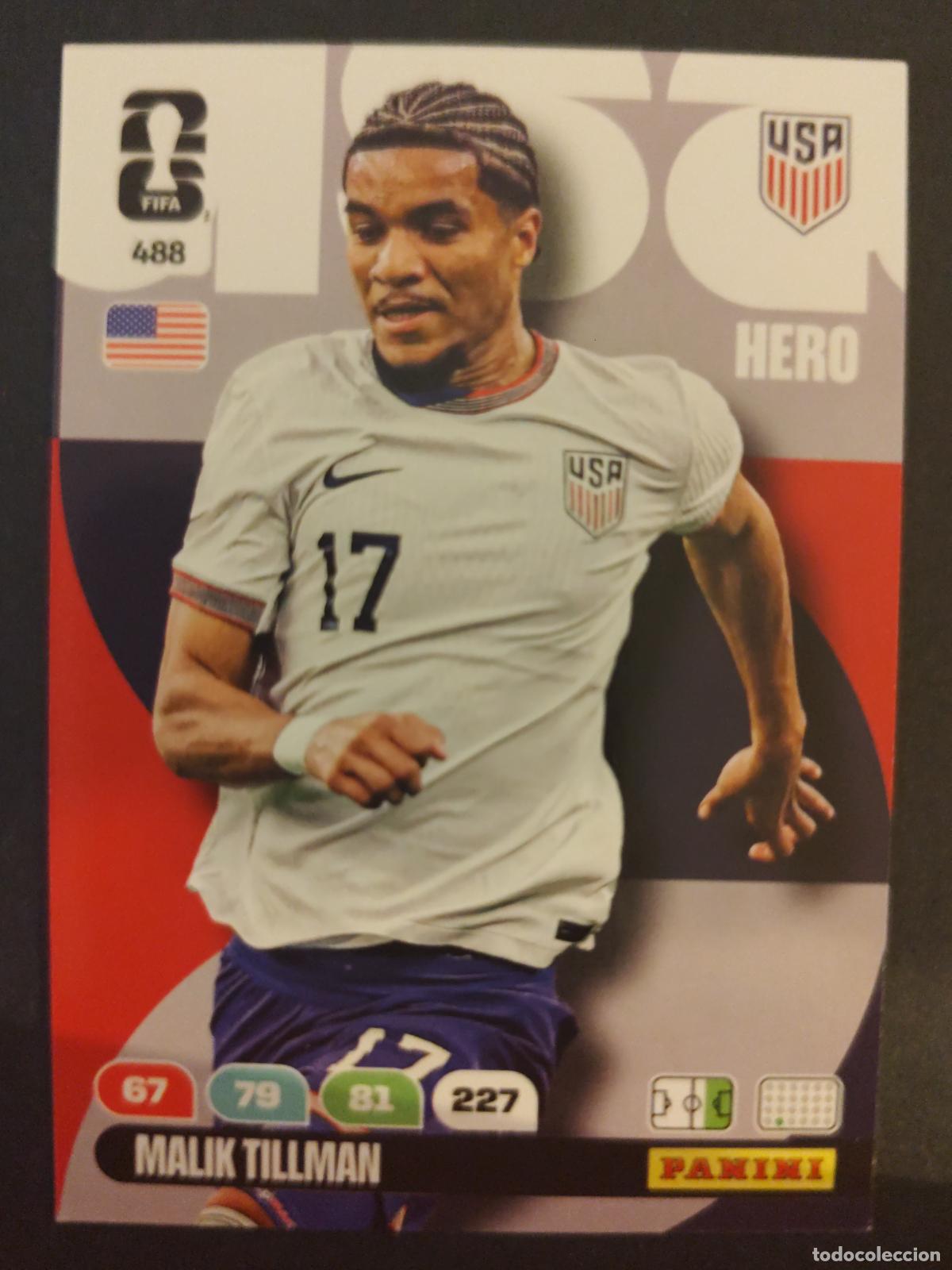 Fu&szlig;ball-Sticker: 488 MALIK TILLMAN ESTADOS UNIDOS USA ADRENALYN MUNDIAL FIFA WORLD CUP 2026 PANINI