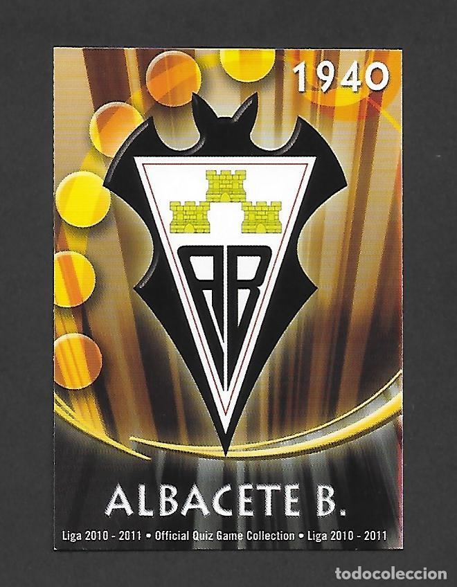 Fu&szlig;ball-Sticker: 1006 ESCUDO ALBACETE FONDO MATE , MUNDICROMO QUIZ GAME PLATINUM LIGA 2010 2011