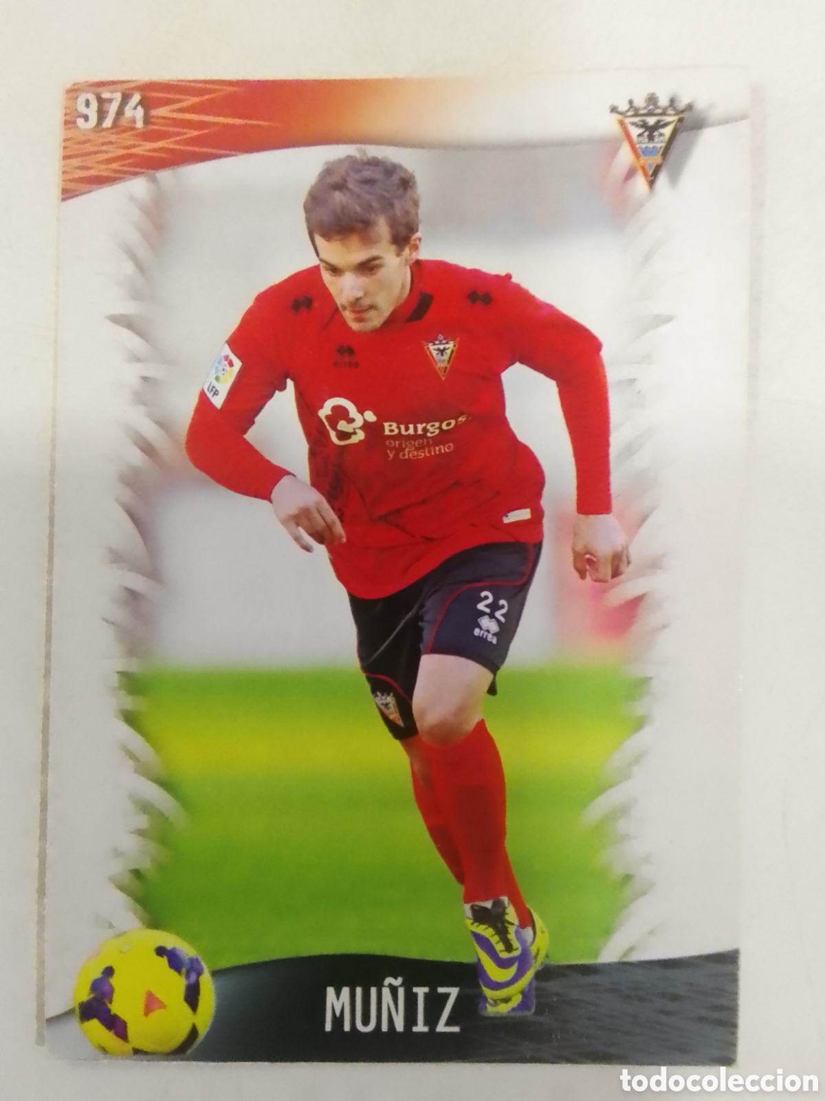 Cromos de F&uacute;tbol: Mundicromo 2014 n&deg; 974 Mu&ntilde;iz &bull; Mirand&eacute;s.
