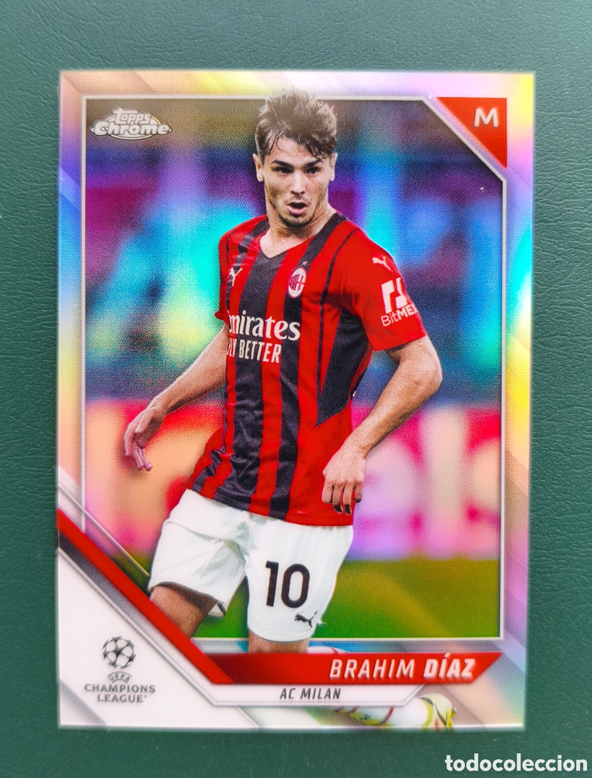 Cromos de Futebol: Brahim D&iacute;az Refractor | AC Milan 2021-22 Topps Chrome UCL 21 22