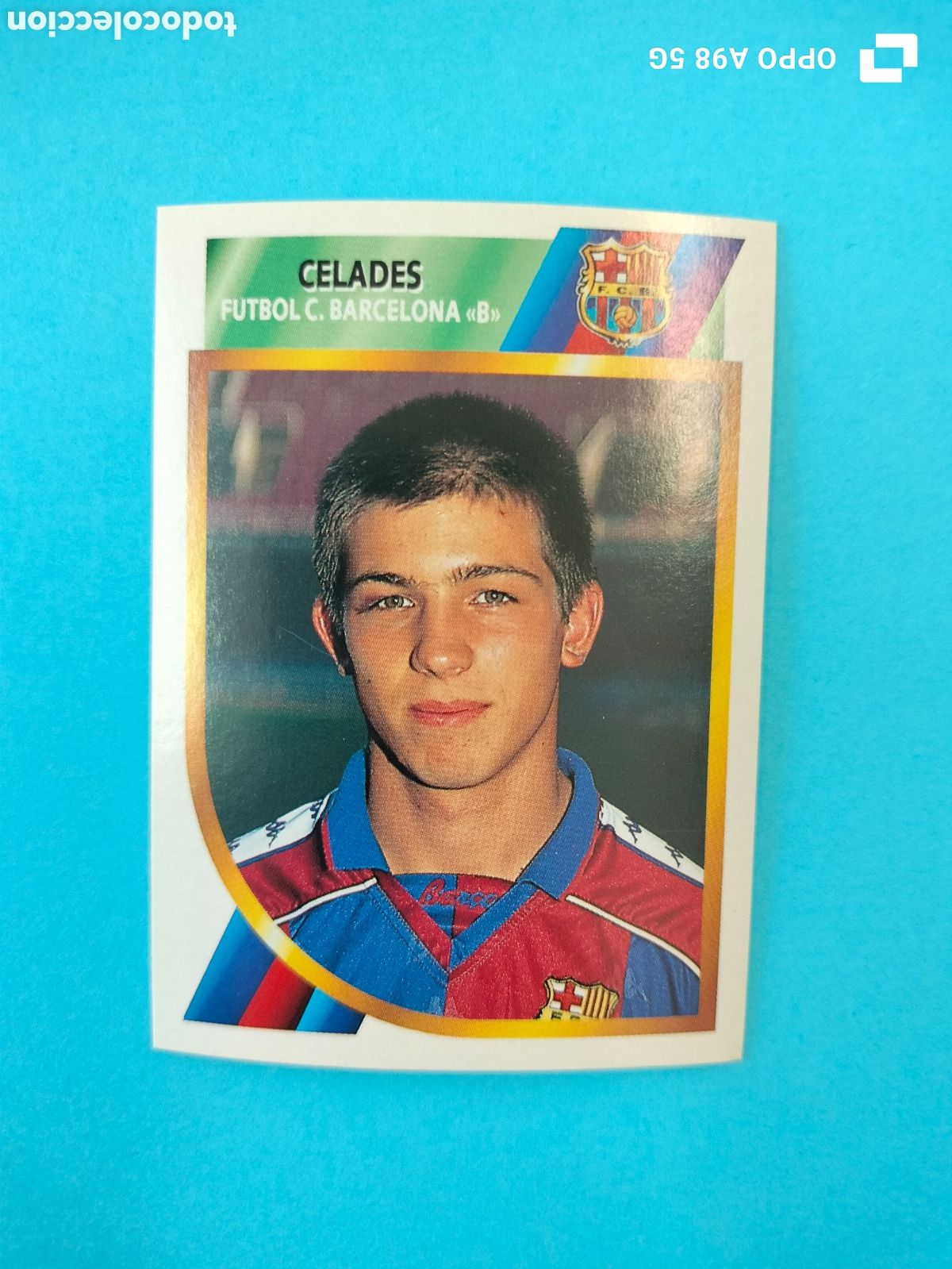 Cromos de F&uacute;tbol: Cromo Celades Barcelona Segunda divisi&oacute;n Ediciones Este liga temporada 94 95 1994 1995