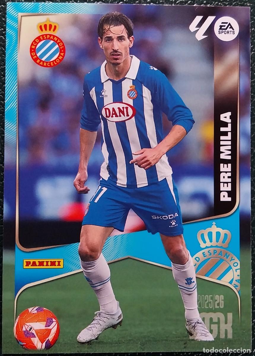 Fu&szlig;ball-Sticker: 160 PERE MILLA RCD ESPANYOL FICHAS ALBUM MEGACRACKS 2025 2026 MGK 25 26