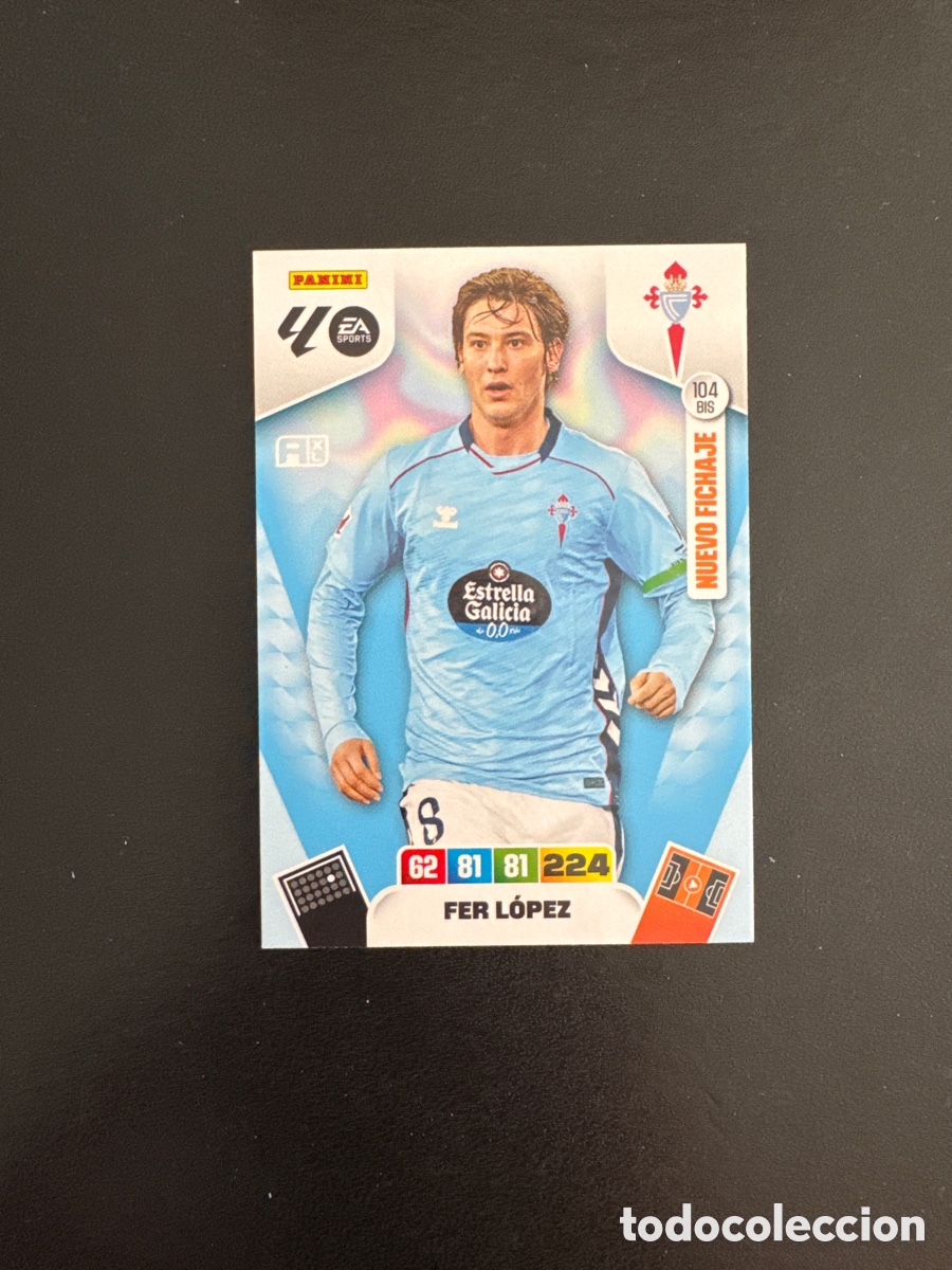 Cromos de F&uacute;tbol: FER L&Oacute;PEZ CELTA DE VIGO NUMERO 104 BIS ADRENALYN 2025 2026