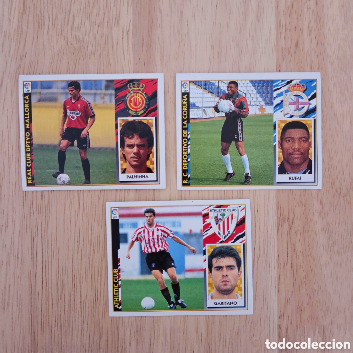 Cromos de F&uacute;tbol: Lote 3 Cromos Coloca Liga 97/98 - Ediciones Este - Palhinha, Rufai y Garitano