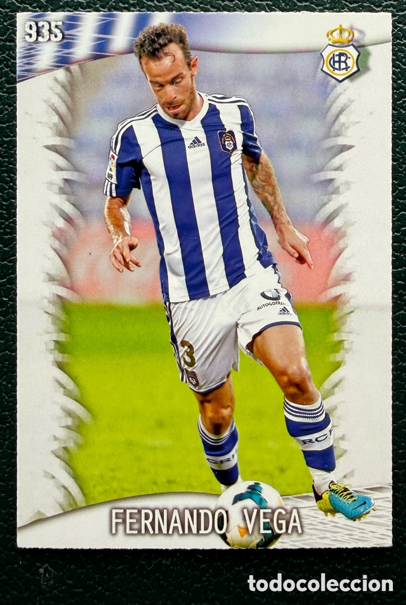 Figurine di Calcio: 935 FERNANDO VEGA RECREATIVO DE HUELVA FICHAS ALBUM MUNDICROMO 2013 2014 13 14