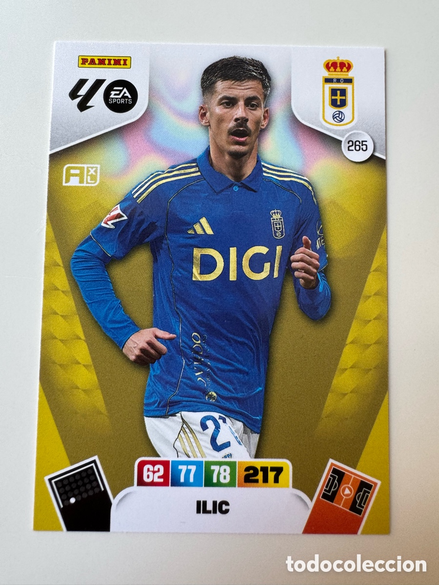 Cromos de F&uacute;tbol: PANINI ADRENALYN XL LIGA EA SPORTS 2025-2026 25-26 &ndash; N&ordm; 265 &ndash; Nemanja Ilic Real Oviedo