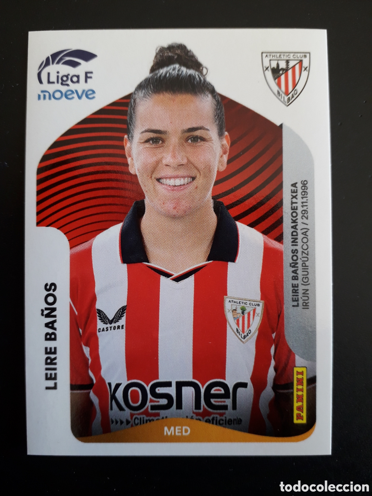 Cromos de F&uacute;tbol: LEIRE BA&Ntilde;OS ATHLETIC BILBAO N&deg; 31 LIGA F FEMENINA 2025 2026 25 26 PANINI SIN PEGAR PEDIDO M&Iacute;NIMO 3&euro;.