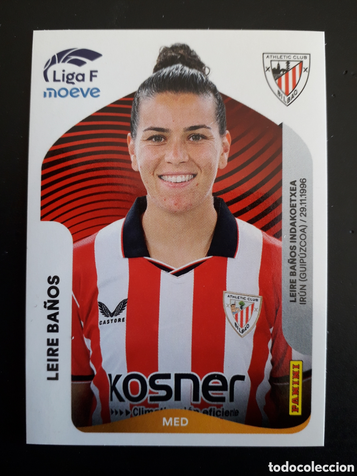 Cromos de F&uacute;tbol: LEIRE BA&Ntilde;OS ATHLETIC BILBAO N&deg; 31 LIGA F FEMENINA 2025 2026 25 26 PANINI SIN PEGAR PEDIDO M&Iacute;NIMO 3&euro;.