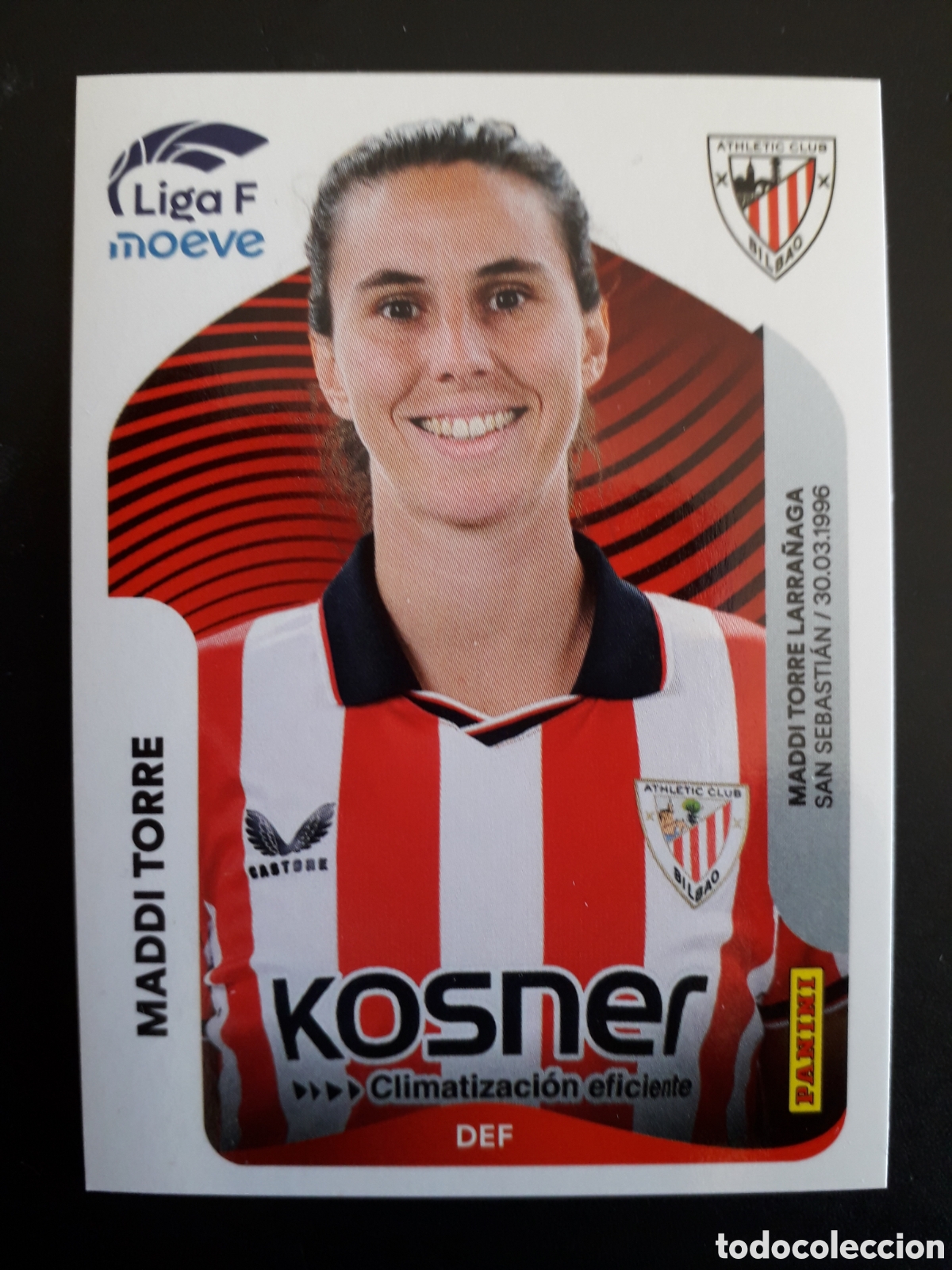 Cromos de F&uacute;tbol: MADDI TORRE ATHLETIC BILBAO N&deg; 27 LIGA F FEMENINA 2025 2026 25 26 PANINI SIN PEGAR PEDIDO M&Iacute;NIMO 3&euro;.
