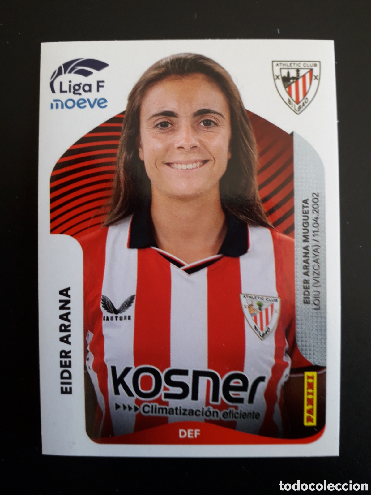 Cromos de F&uacute;tbol: EIDER ARANA ATHLETIC BILBAO N&deg; 29 B LIGA F FEMENINA 2025 2026 25 26 PANINI SIN PEGAR PEDIDO M&Iacute;NIM 3&euro;