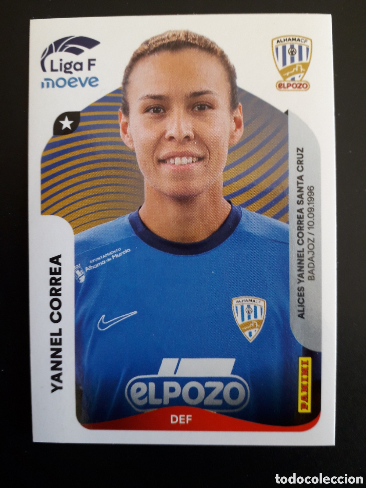Cromos de F&uacute;tbol: YANNEL CORREA ALHAMA N&deg; 9 LIGA F FEMENINA 2025 2026 25 26 PANINI SIN PEGAR PEDIDO M&Iacute;NIMO 3&euro;