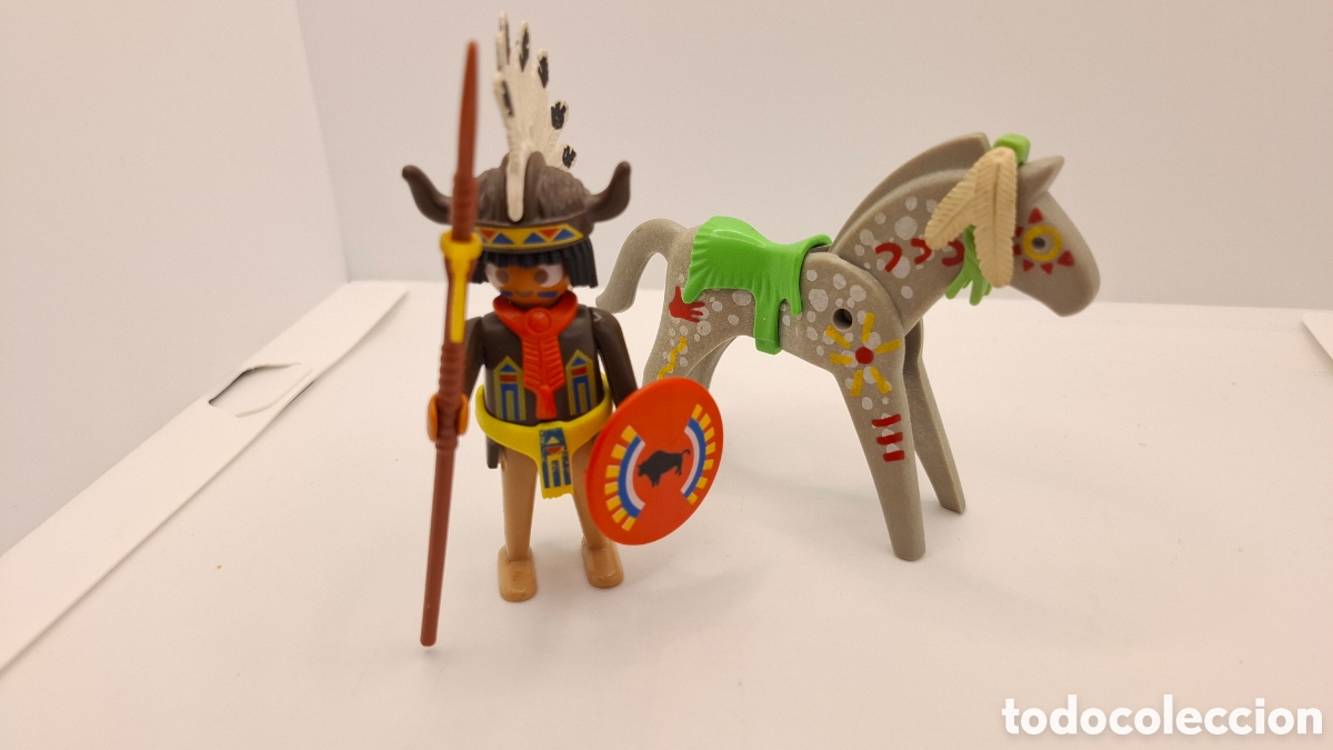 Cromos de F&uacute;tbol: PLAYMOBIL INDIO A CABALLO OESTE WESTERN