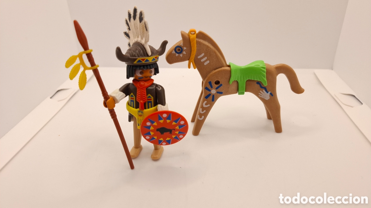 Cromos de F&uacute;tbol: PLAYMOBIL INDIO A CABALLO OESTE WESTERN