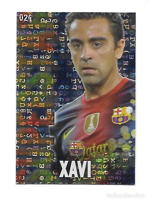 Figurine di Calcio: 24 XAVI (F.C BARCELONA) SUPERSTAR BRILLO LETRAS , MUNDICROMO QUIZ GAME LIGA 2013 2014