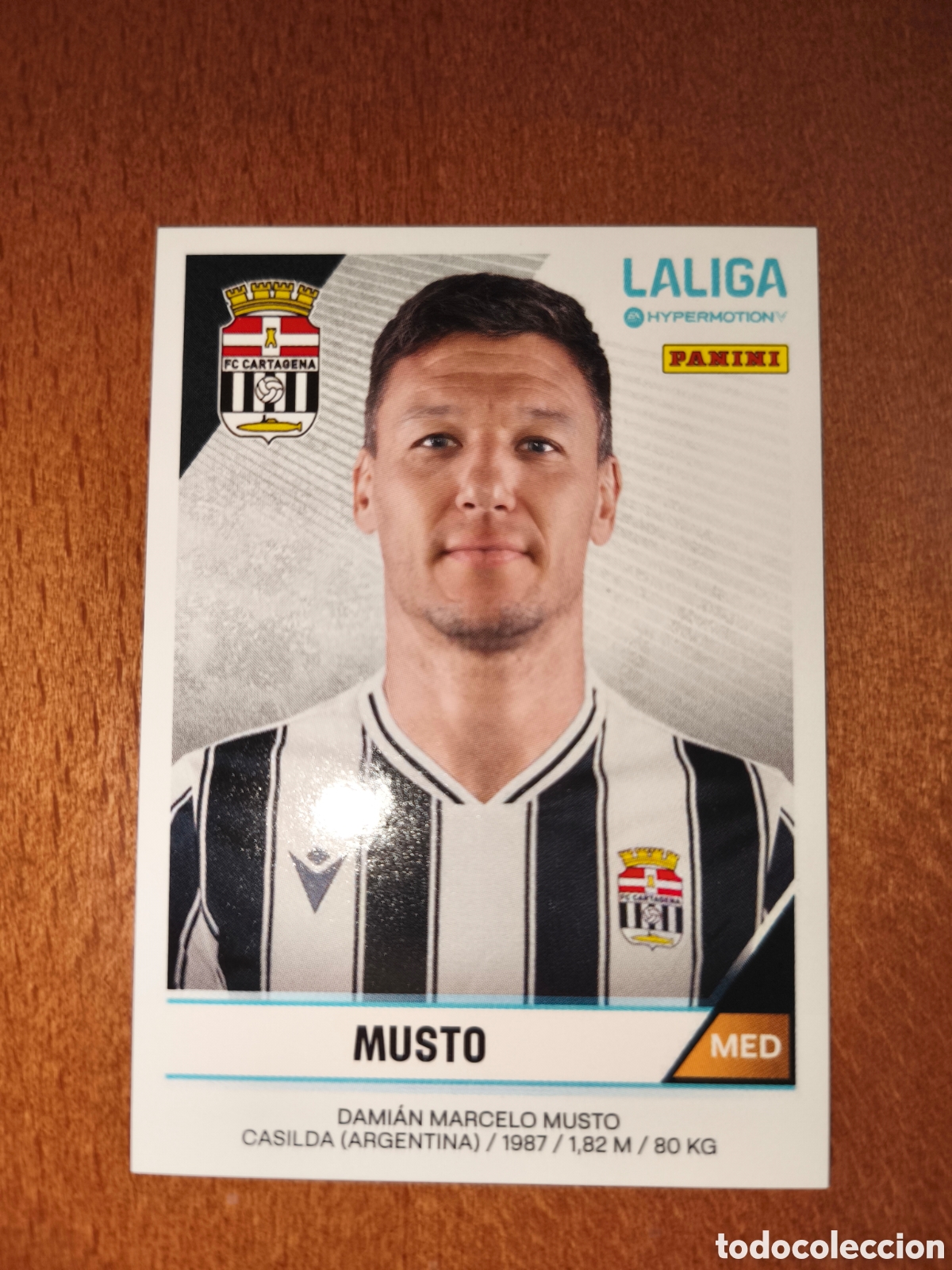 Fu&szlig;ball-Sticker: Musto n&deg;89 Laliga Hypermotion 24/25 Cartagena