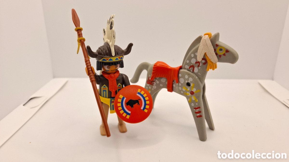 Cromos de F&uacute;tbol: PLAYMOBIL INDIO A CABALLO OESTE WESTERN