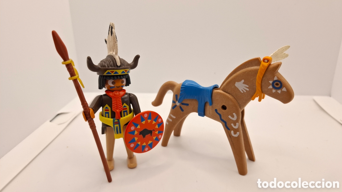 Cromos de F&uacute;tbol: PLAYMOBIL INDIO A CABALLO OESTE WESTERN