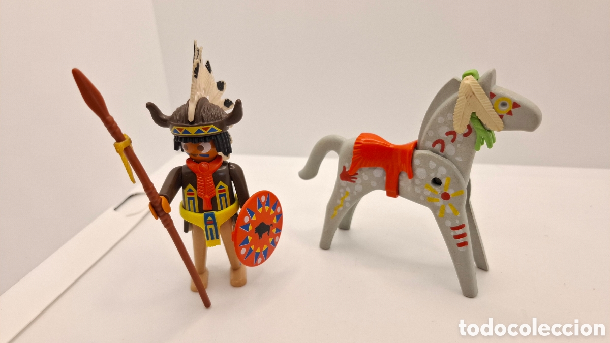 Cromos de F&uacute;tbol: PLAYMOBIL INDIO A CABALLO OESTE WESTERN