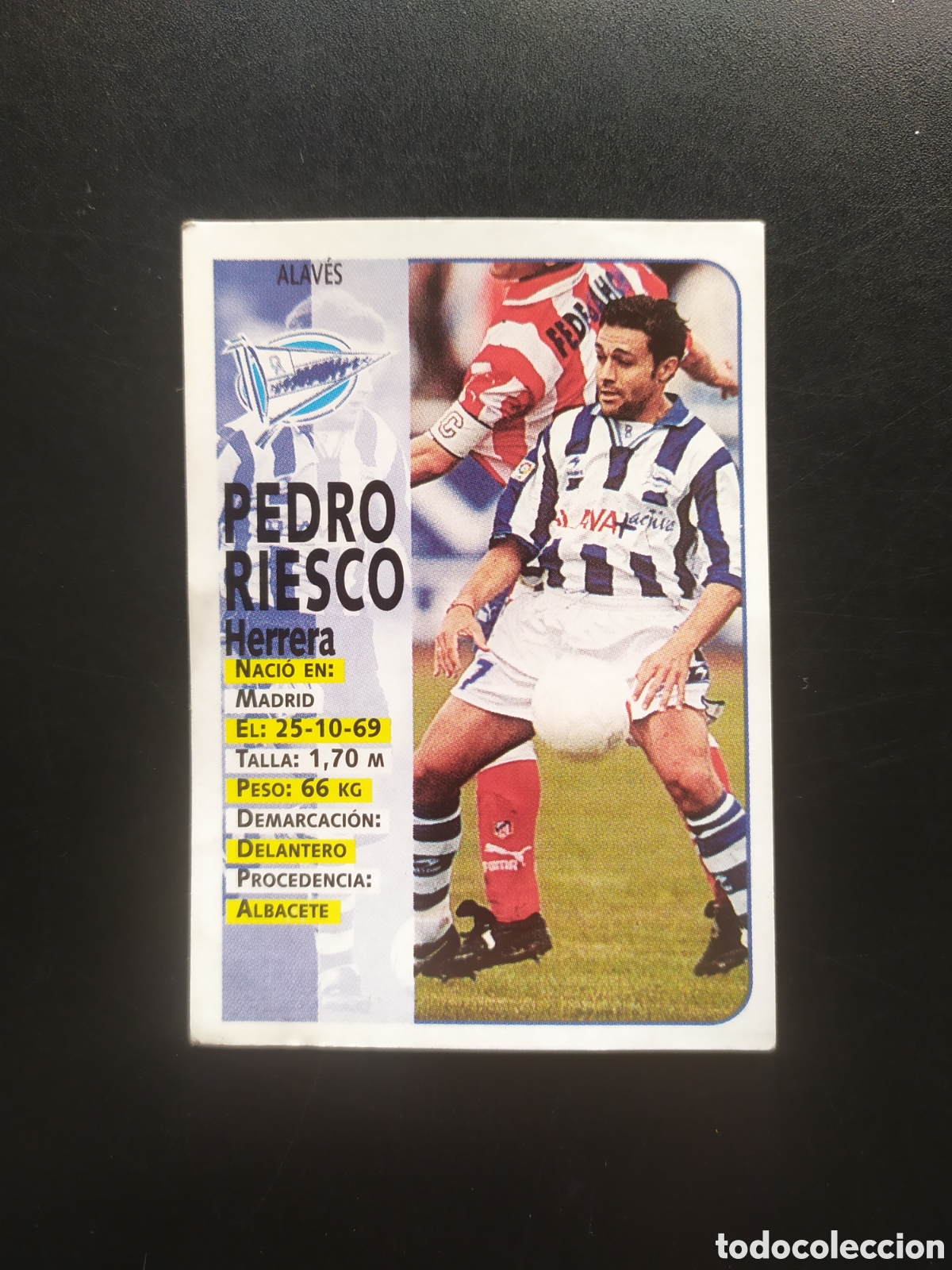 Cromos de F&uacute;tbol: Liga 1998 1999 98 99 panini sports Pedro Riesco n&deg; 330 Alav&eacute;s