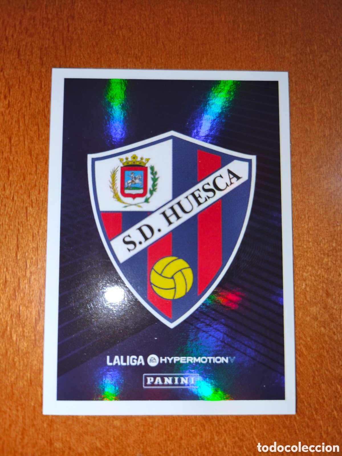 Cromos de F&uacute;tbol: Escudo SD Huesca n&deg;249 Laliga Hypermotion 24/25