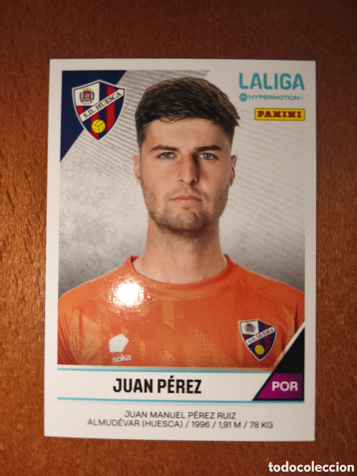 Cromos de F&uacute;tbol: Juan P&eacute;rez n&deg;252 Laliga Hypermotion 24/25 Huesca